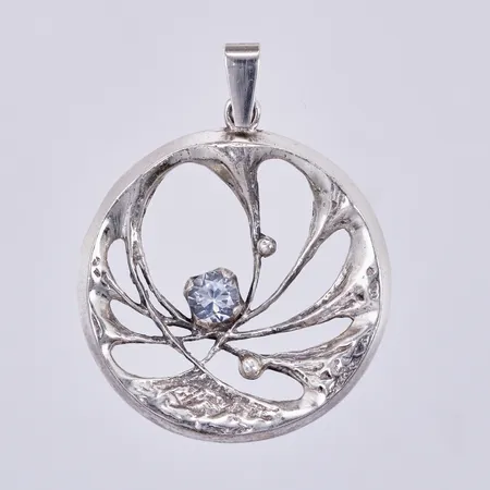Hänge med sten, längd: ca 4cm, bredd: ca 32mm, Sten & Laine, Finland, 925/1000 silver  Vikt: 6 g