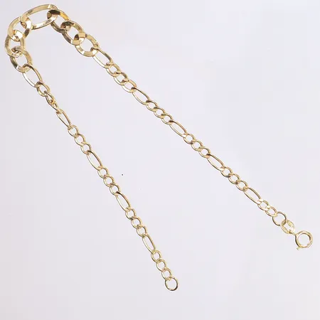 Armband, doserad Figaro, 19cm, bredd 2-6mm, ihåligt, 18K Vikt: 1,6 g