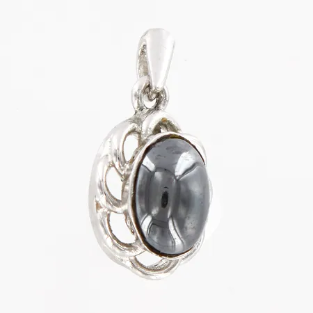 Hänge med markasit, ca 8mm, 925/1000 silver  Vikt: 1,2 g