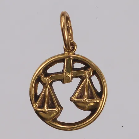 Hänge, stjärntecken våg, 20x13mm, ostämplad, 18K Vikt: 0,8 g