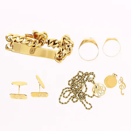 Diverse guld, defekter, 18K Vikt: 55 g