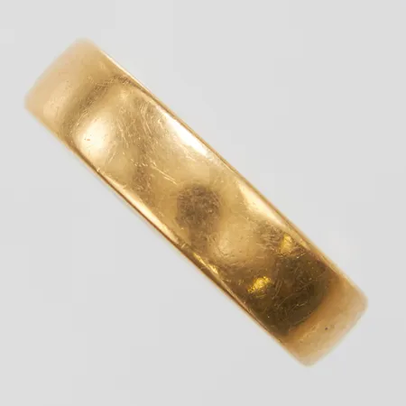 Ring slät, stl 17, bredd 5mm, Schalins, gravyr, 18K Vikt: 7,4 g