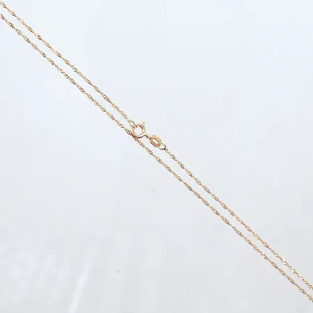 Halskedja, längd 41,5cm, Guldfynd, 18K  Vikt: 1,3 g