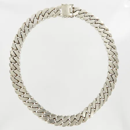 Kedja pansar, 64,5cm, bredd 2,1cm, silver 925/1000 Vikt: 676,2 g
