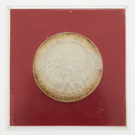 Minnesmynt, "All offentlig makt utgår från folket", 1975, nominellt värde 50kr, plastetui, silver 925/1000 Vikt: 26,8 g