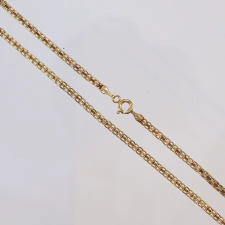 Kedja X-länk 45cm bredd 3mm, små skevheter 18K Vikt: 8 g