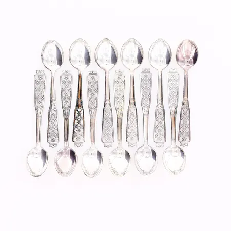 12 moccaskedar Princess, 105mm, Ceson, silver 830/1000. Vikt: 122 g