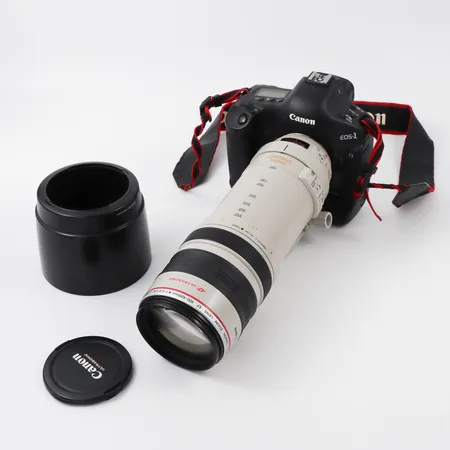 Kamera Canon EOS-1 D, objektiv Canon Zoom Lens 100-400 mm, inga tillbehör. Vikt: 0 g Skickas med postpaket.