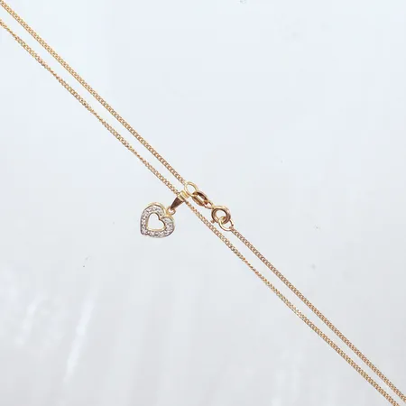 Kedja pansar, längd 40,5cm, bredd 1,20mm,  hänge 1,5cm, 18k Vikt: 3,2 g