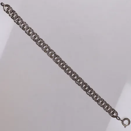 Armband Bismarck, längd 19,5cm, bredd 8,4mm, silver 835/1000 Vikt: 18 g