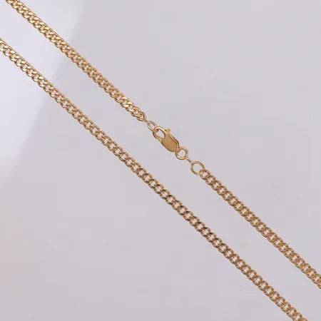 Kedja, pansar, 57cm, bredd: 3,4mm, italienska stämplar, 18K Vikt: 23,9 g
