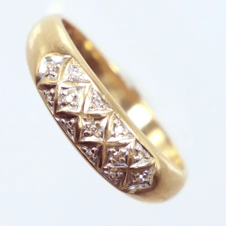 Ring, diamanter 13x0,005ct, vitguldstetalj, i vitguld, Ø19¾, 18K  Vikt: 3,9 g