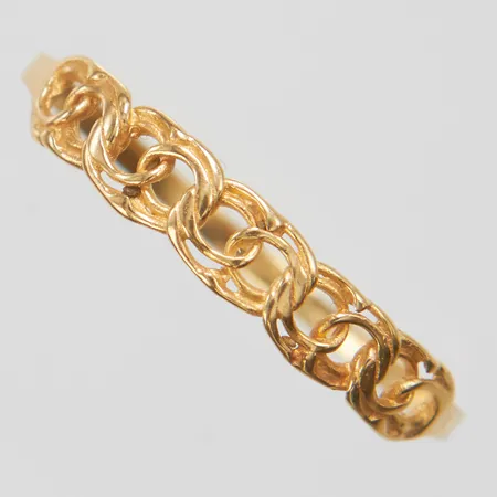 Ring Bismarck, stl 19½, bredd 1-3,5mm, 18K Vikt: 1 g