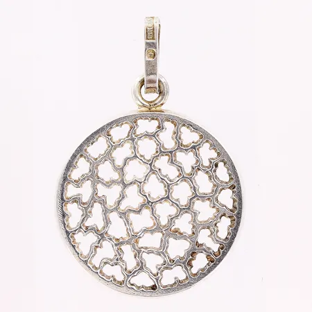 Hänge 49x30mm, Nordisk Kokusai AB, silver 925/1000. Vikt: 6,8 g