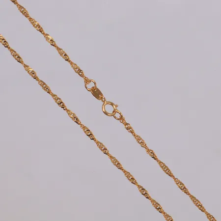 Kedja, Singapore, 41cm, bredd:1,8mm, 21K Vikt: 3,1 g