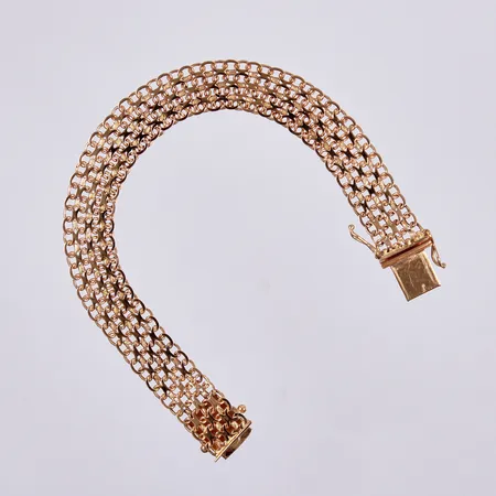 Armband X-länk, längd: ca 17,5cm, bredd: ca 11mm, J&A, Jo-Ans Guld Johansson & Andersson, Köping, år 1964, 18K  Vikt: 14,2 g