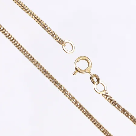 Halskedja rävsvans, 51cm, bredd 2mm, 18K Vikt: 11,9 g