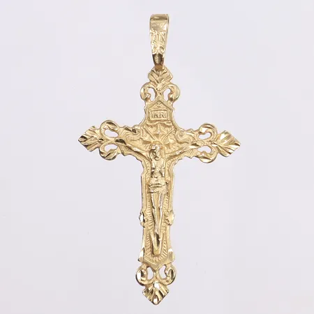 Hänge krucifix, 55x30mm, 14K Vikt: 5,1 g