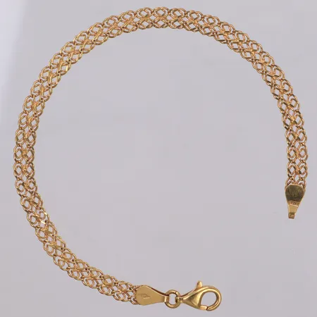 Armband, 19cm, bredd: 5mm, smärre ojämnheter på länken, 18K Vikt: 4,9 g