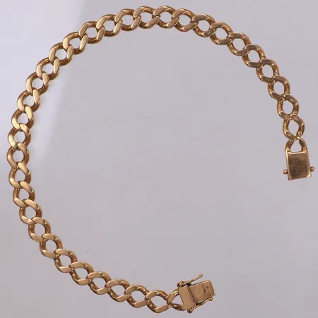 Armband, pansarlänk, 22,5cm, bredd: 7,3mm, slitna länkar, Balestra, 18K Vikt: 27,1 g
