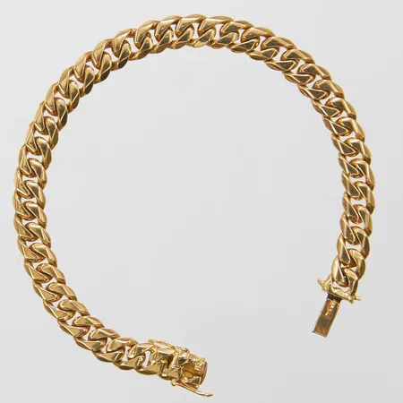 Armband Pansarlänk, längd 18cm, G.Dahlgren & Co, Malmö 1946, bredd 6mm, 18K Vikt: 27,7 g