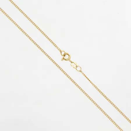 Kedja Pansar, ca 52cm, bredd ca 2mm, skevheter, 18K Vikt: 3,6 g