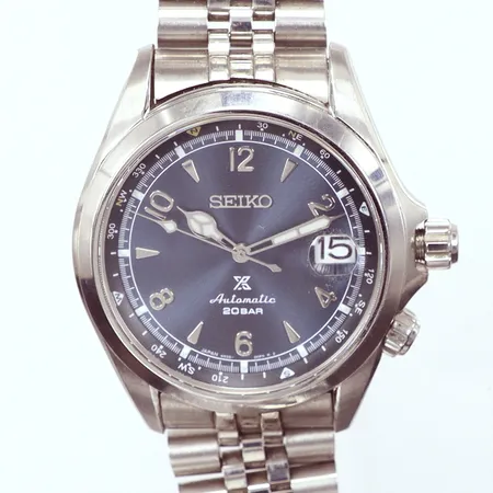 Herrur Seiko automatisk,  SPB197J1, blå urtavla, armband defekt, 1 extra armband orginal nytt,  Ø39mm, box, Cert från fältöversten 21.04.07, instruktionsbok    Vikt: 0 g