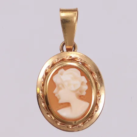 Hänge, camé, 20x11mm, 18K Vikt: 0,8 g