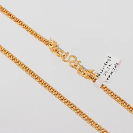 Collier thai, längd ca 54 cm, bredd 3.8 mm. Vikt: 30,4 g