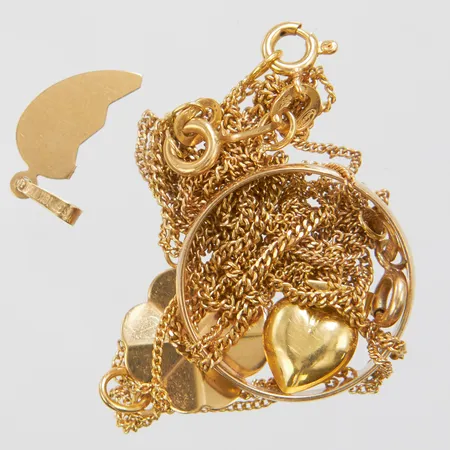Diverse guld, defekta, 18K Vikt: 8,8 g