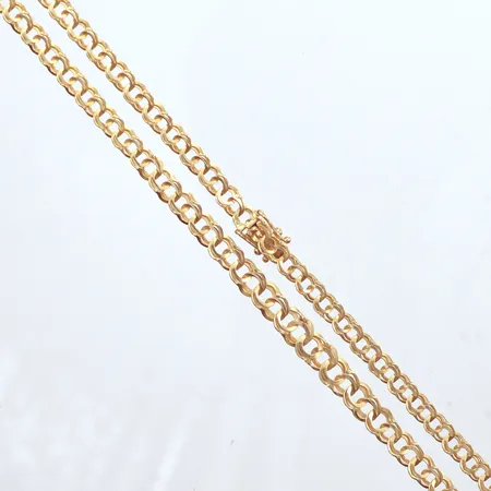 Collier doserad Bismarck,  längd 42cm, bredd 4-6,20mm, 18k Vikt: 11,5 g