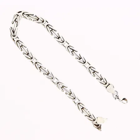 Armband Kejsarlänk, defekt låsögla och ögla vid lås, 25cm, bredd 5,8mm, silver 925/1000. Vikt: 40,1 g