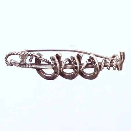 Brosch hästskor, längd 40mm, bredd 9,8mm, silver 925/1000 Vikt: 3,3 g