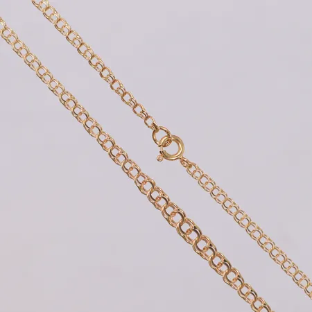 Collier, doserad Bismarck, 42,5cm, bredd: 2,9-4,1mm, 18K Vikt: 4,6 g