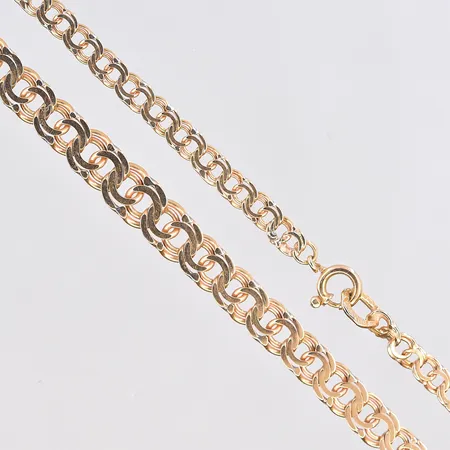 Collier Bismarck, doserad, bredd 4-6 mm, längd 44,5 cm, 18K. Vikt: 11,1 g
