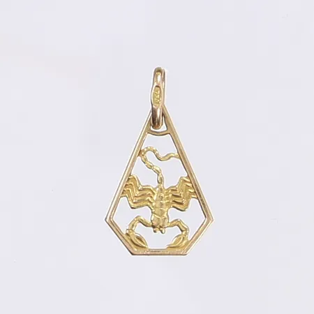 Hänge, skorpion, 23x12mm, 18K Vikt: 1 g