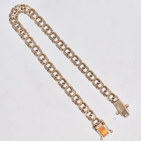 Armband Bismarck, längd 18,5 cm, bredd 5 mm, 18K. Vikt: 10,1 g