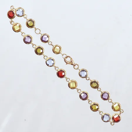 Ett par örhängen färgade stenar, längd 18,5cm, bredd 5,50mm, 18k   Vikt: 6,9 g