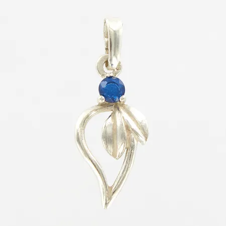 Hänge med blå sten, ca 23mm, GFAB, 925/1000 Silver Vikt: 0,7 g