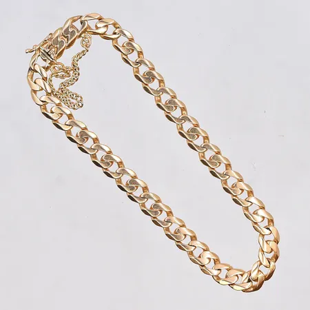Armband Pansar med säkerhetskedja, längd 18,5 cm, bredd 6 mm, 18K. Vikt: 15,6 g