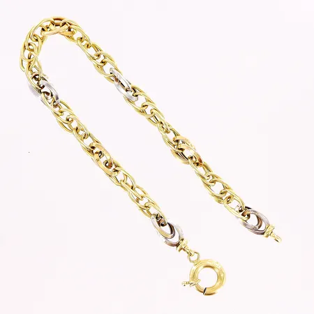 Armband, 20cm, bredd 6mm, defekter på länk och lås, 18K Vikt: 5,9 g
