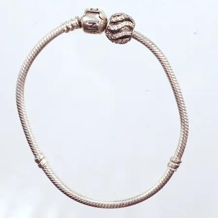 Armband Pandora, berlock Ø10,4mm,  längd 19cm, silver 925/1000 Vikt: 15,9 g