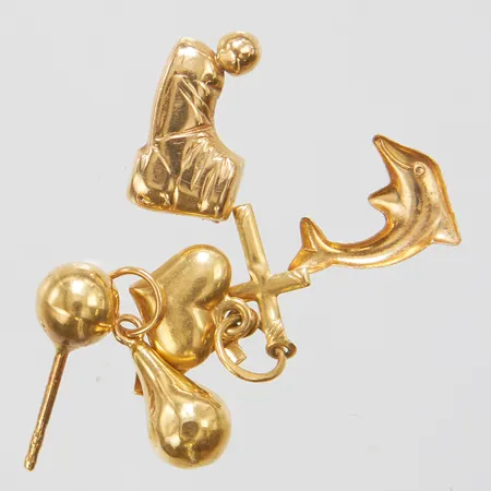 Diverse guld, defekta, 18K Vikt: 1,2 g