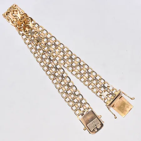 Armband X-länk, längd 20 cm, bredd 11 mm, 18K. Vikt: 24,1 g