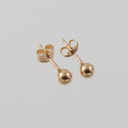 Örhängen paret, kulans diameter 3.9 mm, 18k. Vikt: 0,5 g