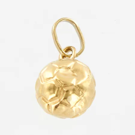 Hänge, fotboll, 13mm, bucklig, 18K Vikt: 0,5 g