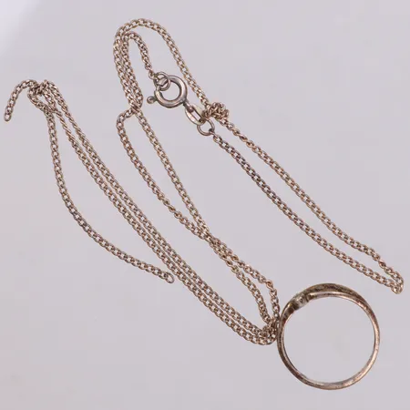 Kedja, defekt, Ring med sten stl16¼,, 835/1000 silver Vikt: 4,2 g