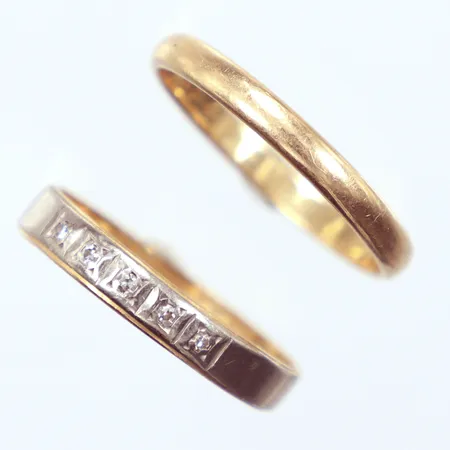 2 ringar, Ø20, 18k  Vikt: 5,7 g