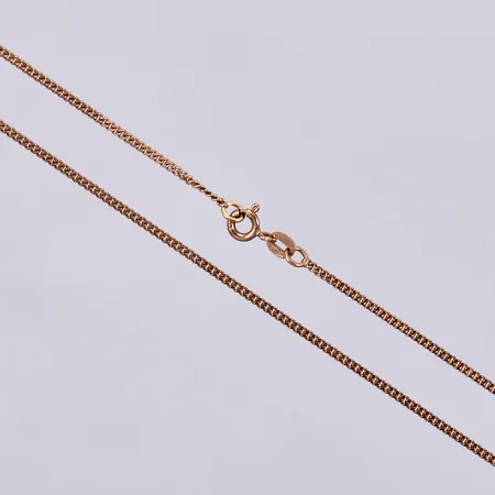 Kedja Pansar, längd ca 37,5cm, bredd ca 2mm, 18K Vikt: 3,8 g