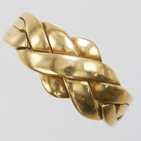 Pusselring, stl 22, bredd 5-11,5mm, repig, 14K Vikt: 10,4 g